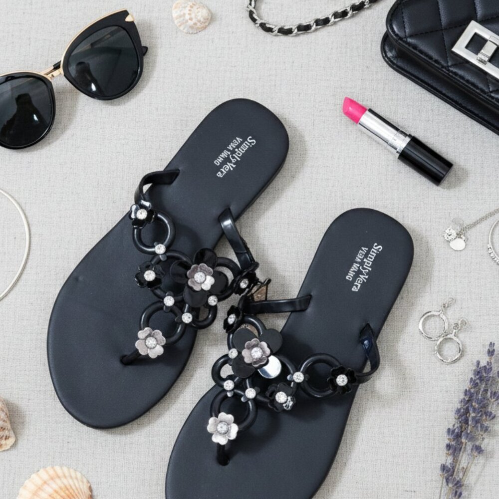 Simply Vera Bling Floral Sandals